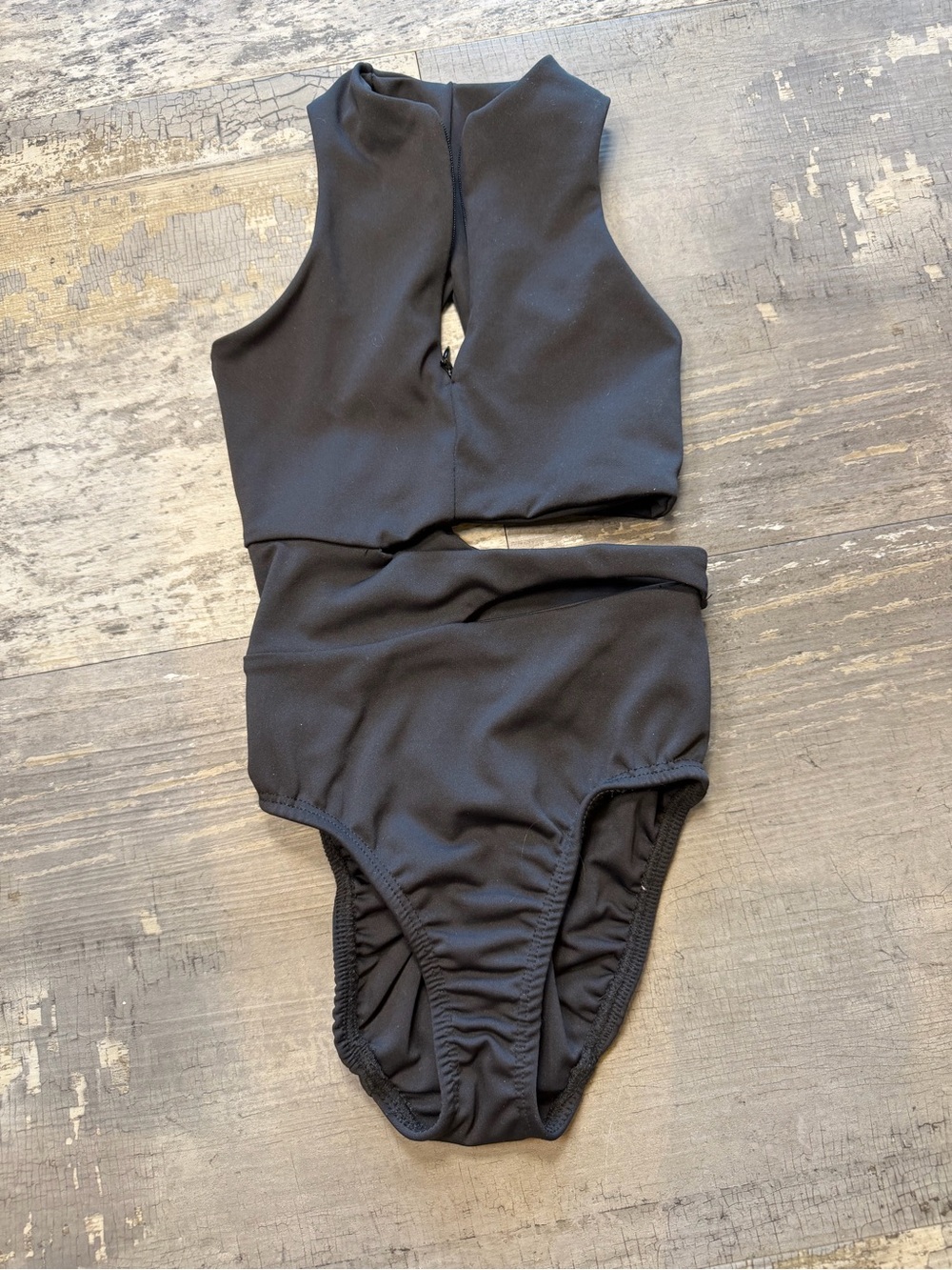 Girls FIVE dancewear half zip leotard